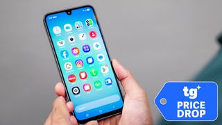 Galaxy A17 held in hand