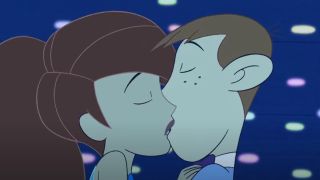 Kim and Ron's kiss at the end of Kim Possible: So The Drama