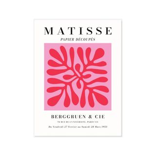 A red and pink Matisse wall art print