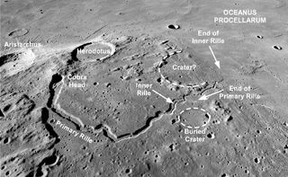 Southeast view across Vallis Schröteri [Apollo 15 Metric Image AS15-M-2612].