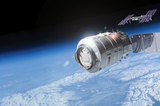 Cygnus Cargo Logistics Spacecraft Approaching the ISS