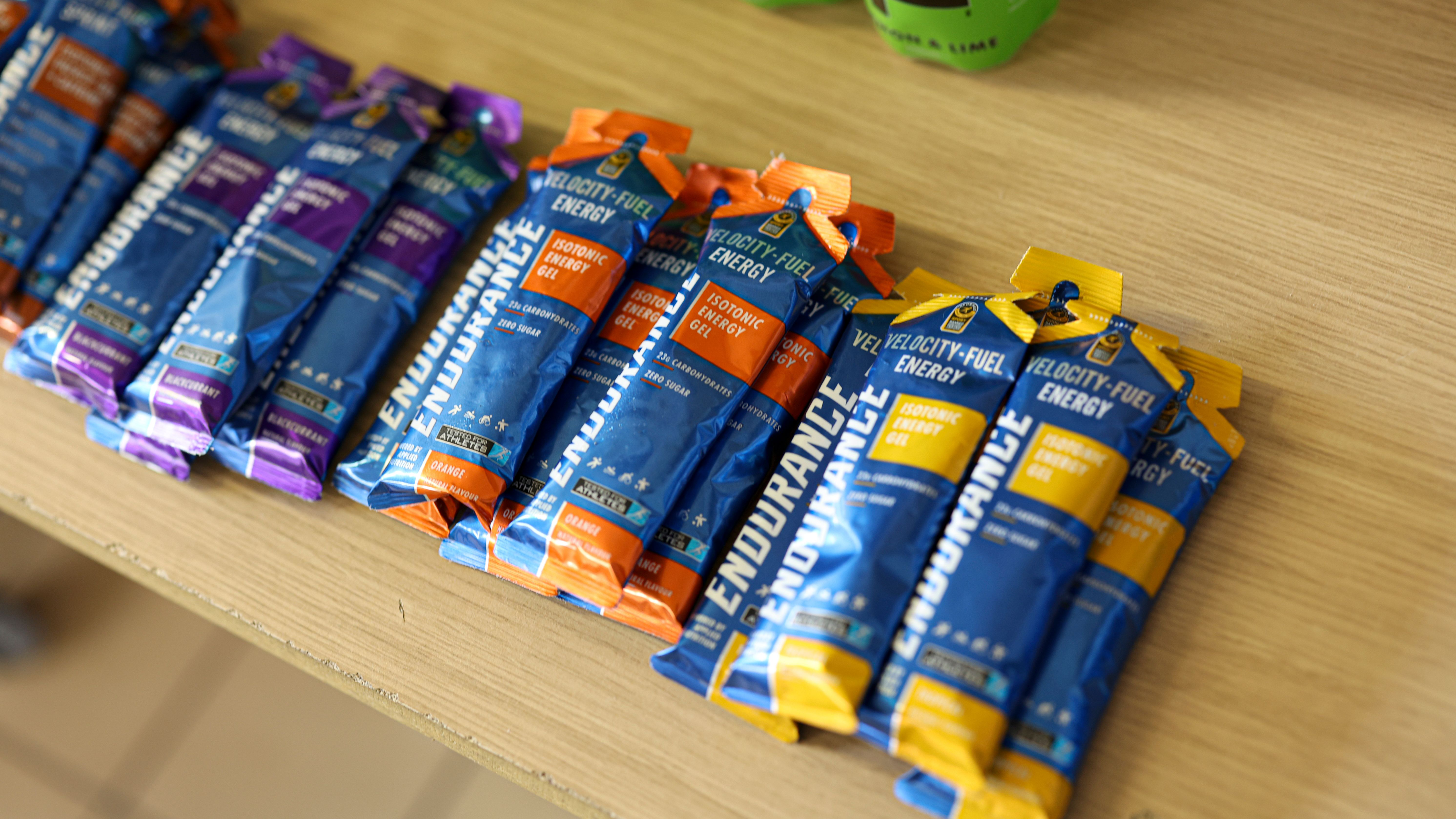 Port Vale v Bolton Wanderers, Pre Season Friendly, Football, Vale Park, Stoke-on-Trent, UK, 03 Aug 2024Generic stadium iconography - Away team dressing room Energy Gels