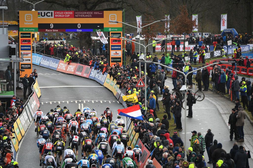 The riders set off