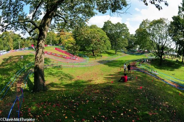 The course was in beautiful shape prior to the rain that started just before the women raced
