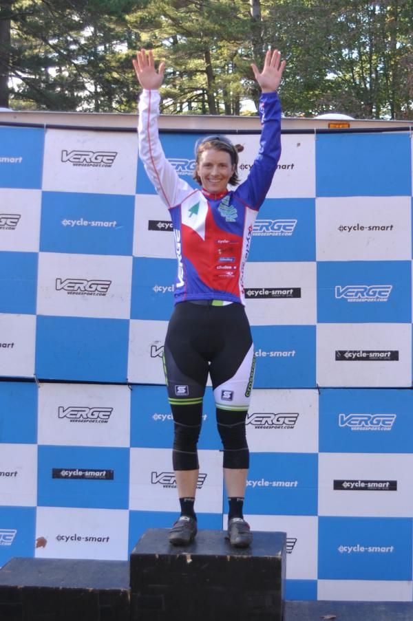 Sally Annis (crossresults.com/pedalpowercoaching.com) is the new Verge New England Championship Cyclocross Series leader.