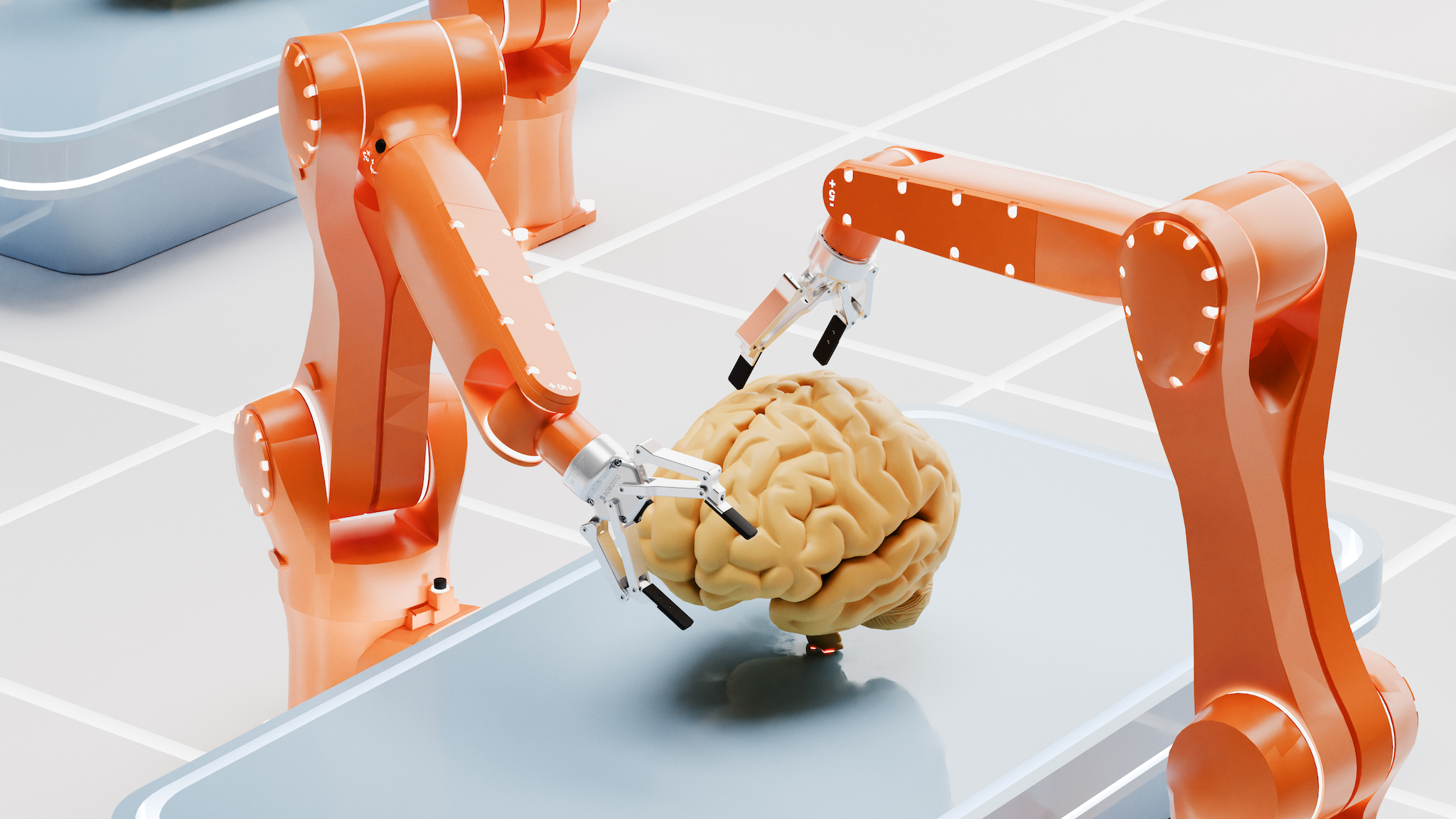 Robots manipulating a human brain