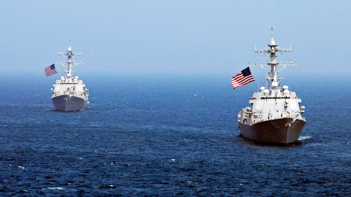 US warships