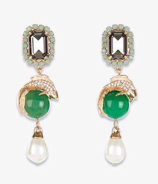 Erdem Moralioglu encrusted drop earrings