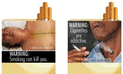 U.S Tobacco companies say the gruesome cigarette warnings unfairly push consumers away from their legal product.