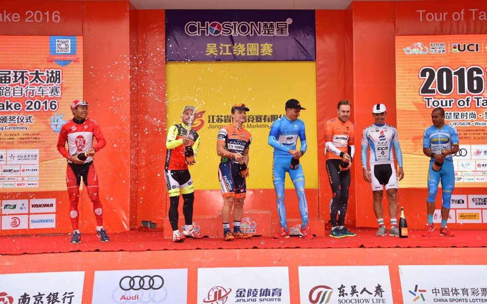 The podium of the day
