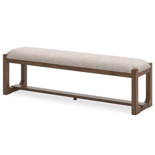 upholstered wooden dining bench