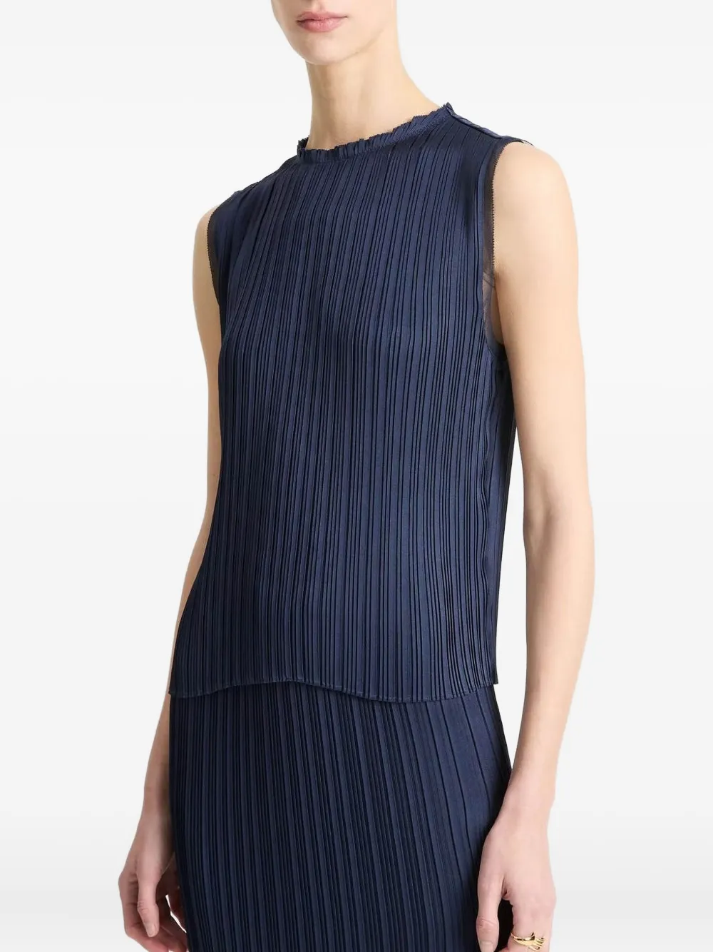 Vince Pleated Sleeveless Top | M