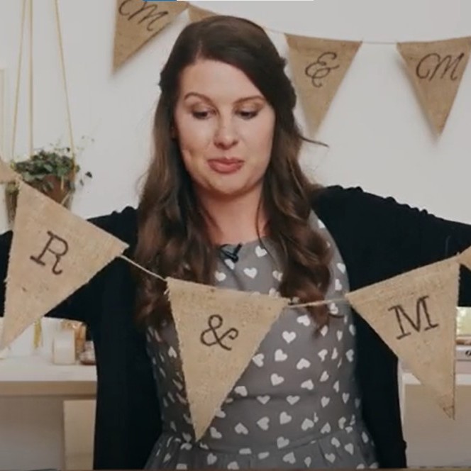 handmade wedding burlap bunting