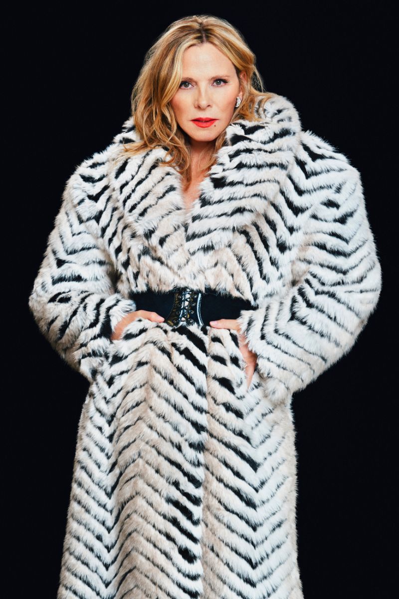Kim Cattrall posing in Designers by Debenhmas collection by ASHISH