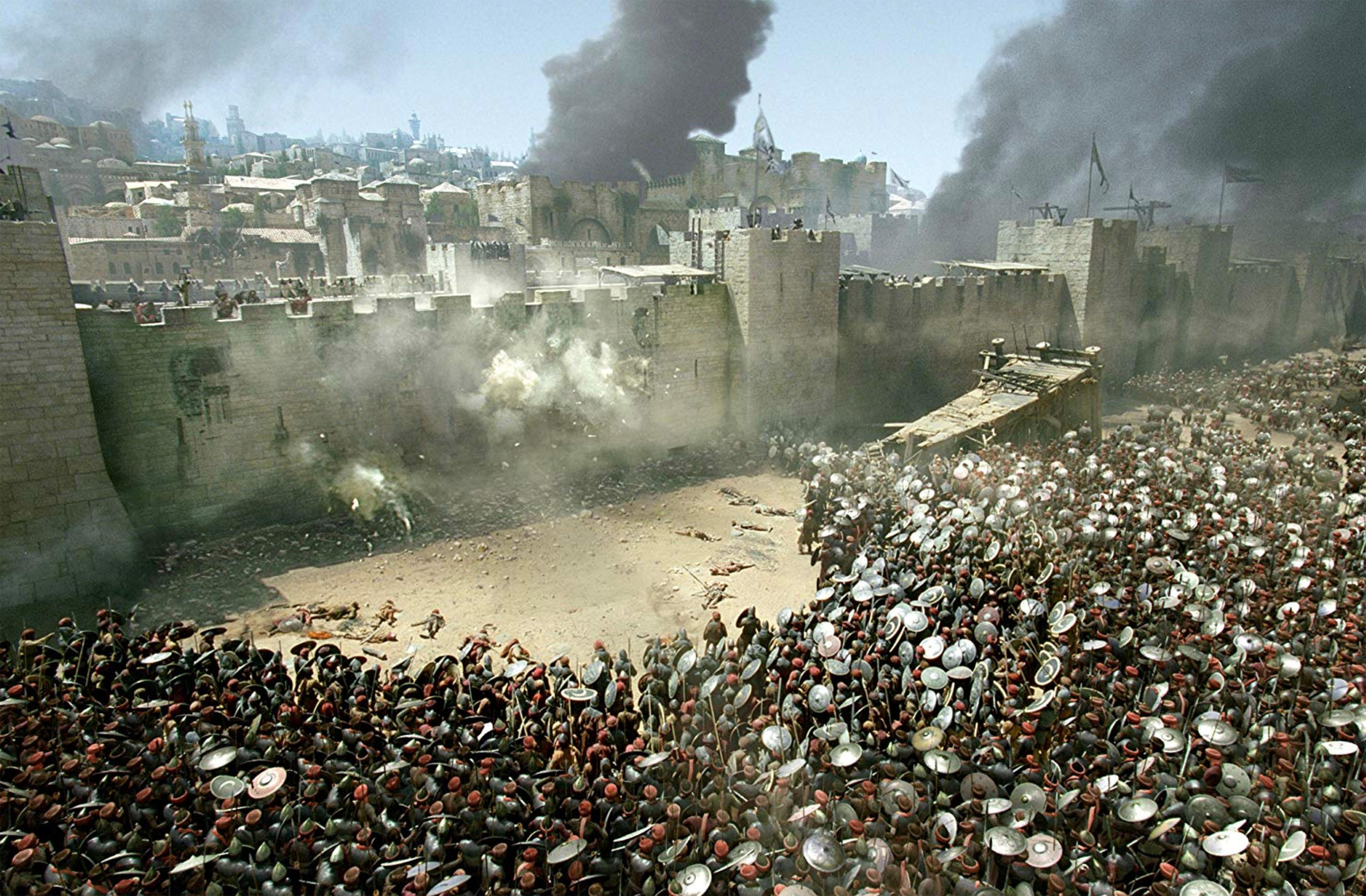 Una escena de batalla de Kingdom of Heaven