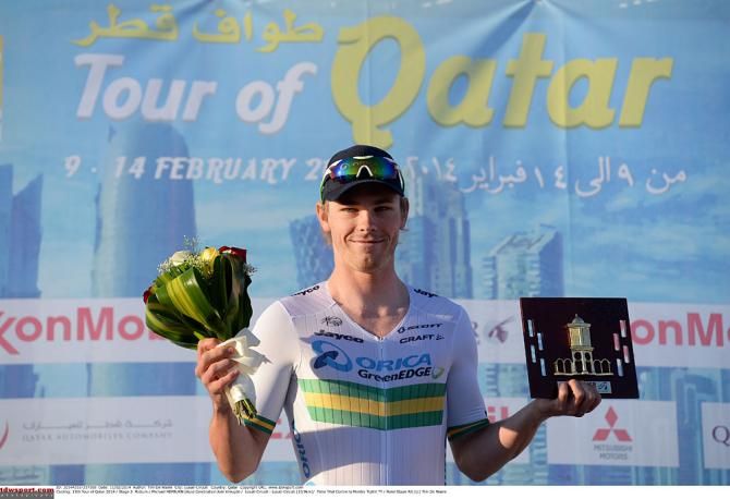 Tour of Qatar stage 3 winner Michael Hepburn