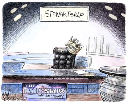 Editorial cartoon Jon Stewart