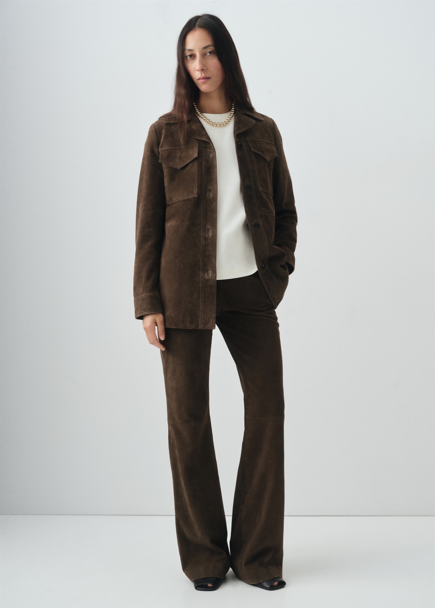 100% Suede Jacket With Pockets - Women | Mango United Kingdom