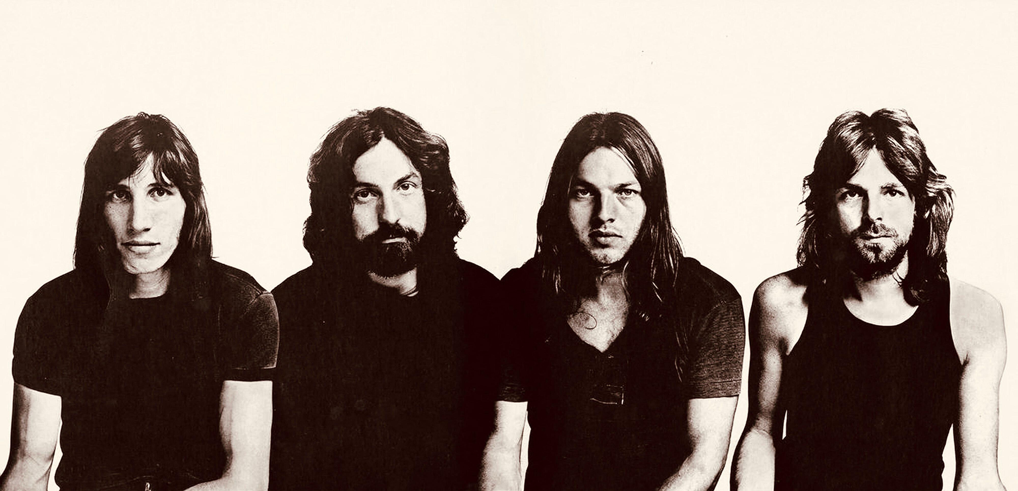 Pink Floyd in a photograph used as part of the inner gatefold sleeve for their 1971 album Meddle.