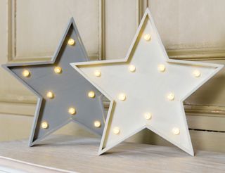 white star light with led light and style light