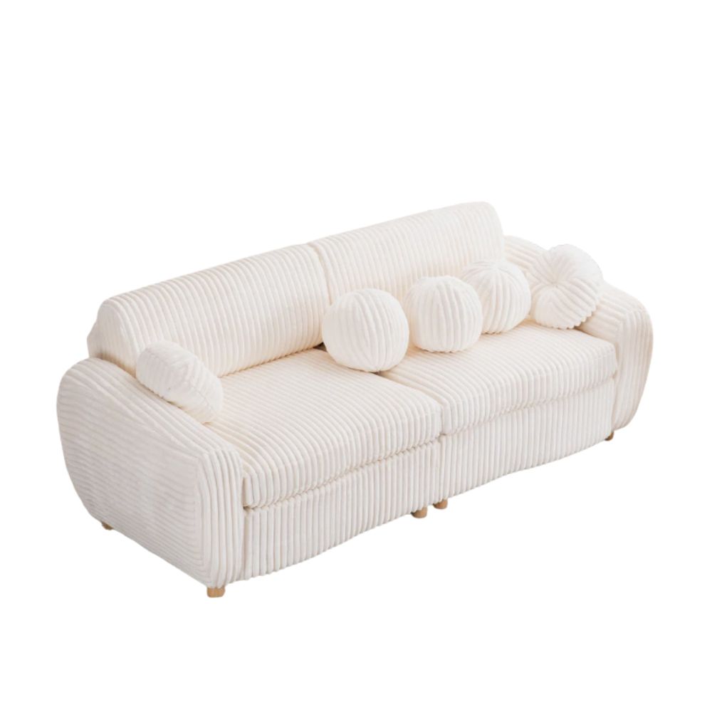 Cream corduroy sofa