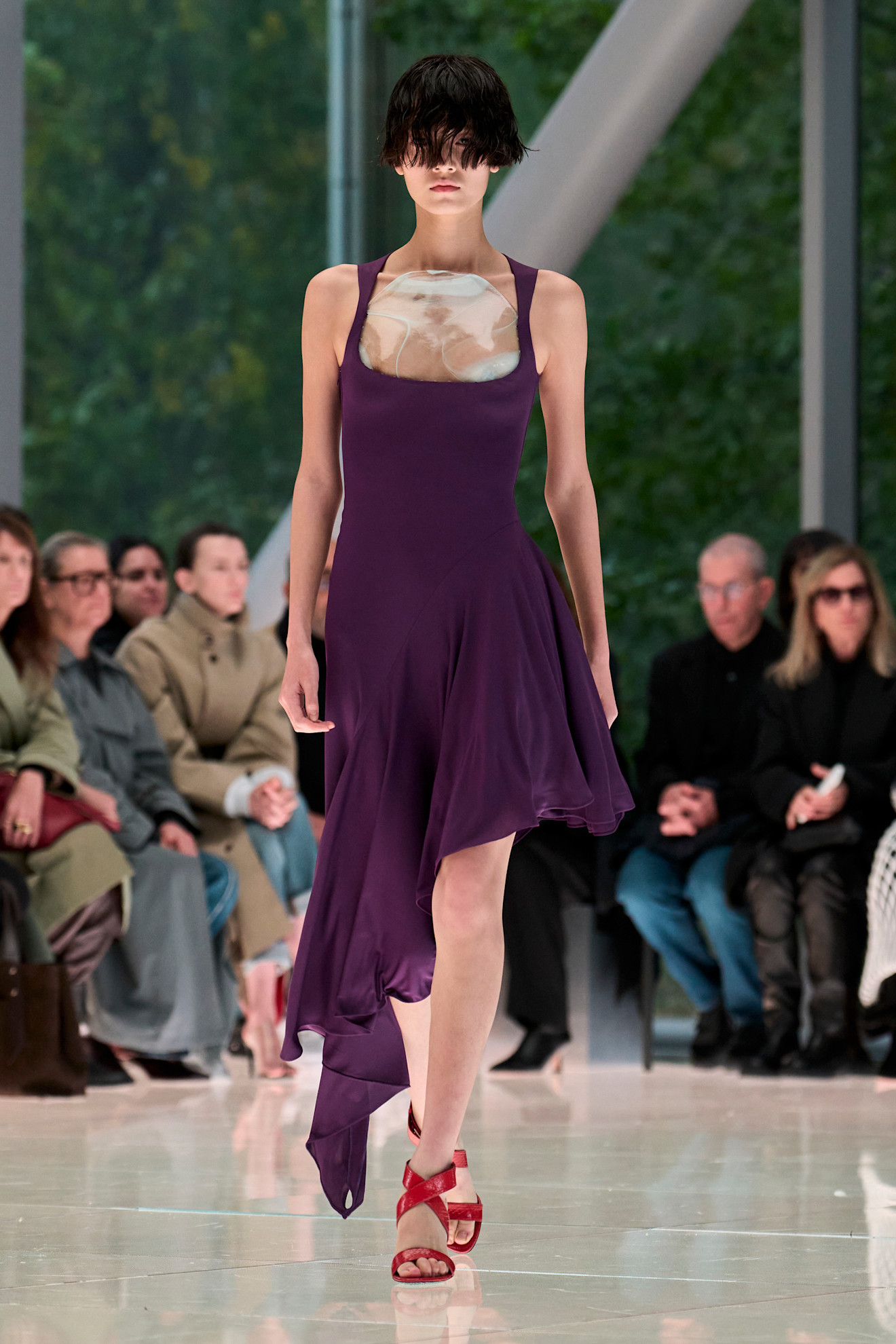 Alaia plum-coloured dress