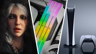 Ciri in the Witcher 4, alongside Sony's PS5 and Corsair's Vengeance RAM kit
