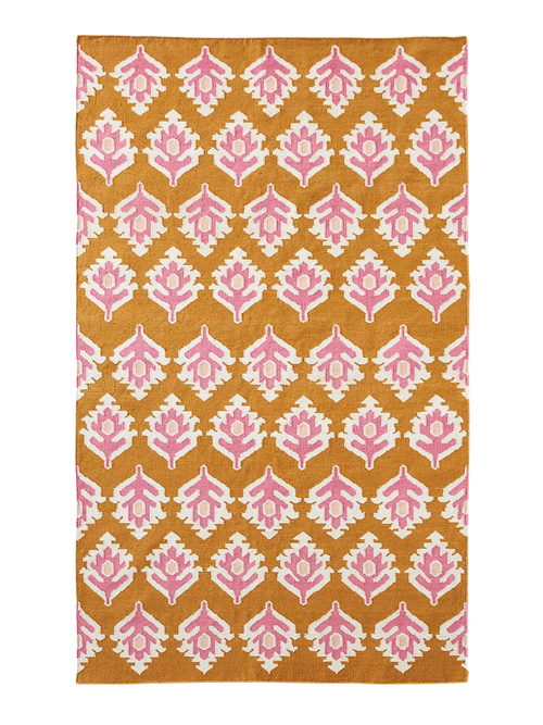 Flatwoven Indoor / Outdoor Floral Rug, 3' x 5'