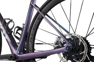 Detail of the dropped seat stays on the new Giant Defy Advanced SL road bike