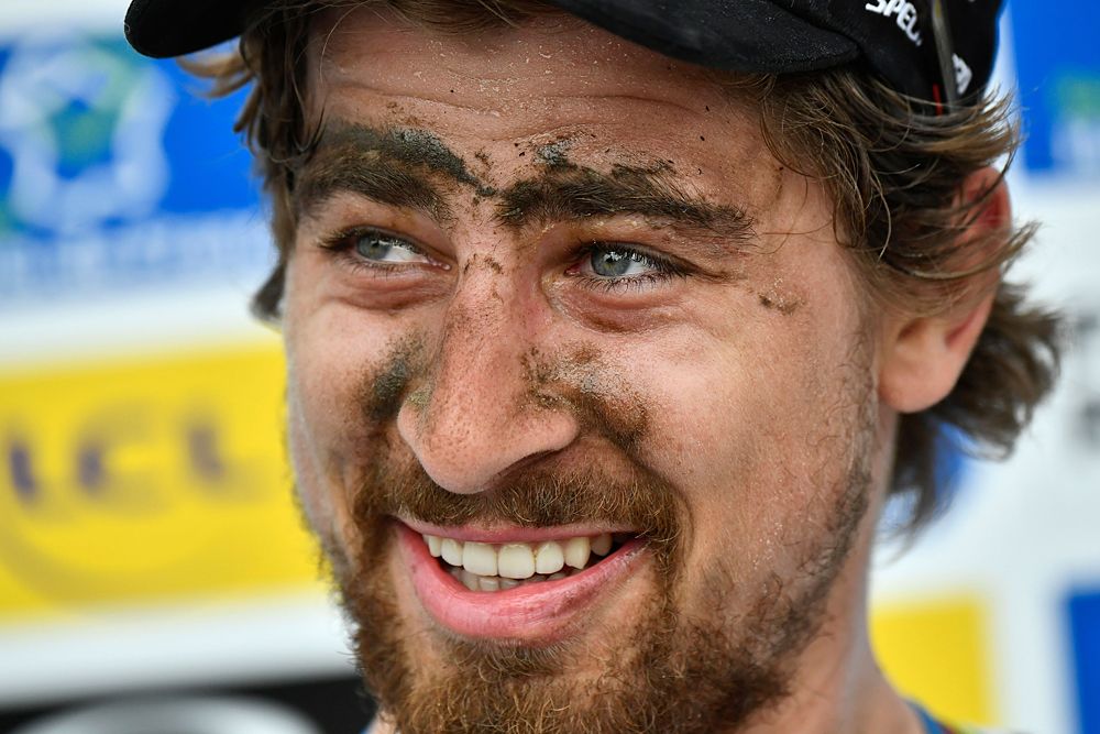 Peter Sagan (Bora-Hansgrohe) all smiles after winning 2018 Paris-Roubaix