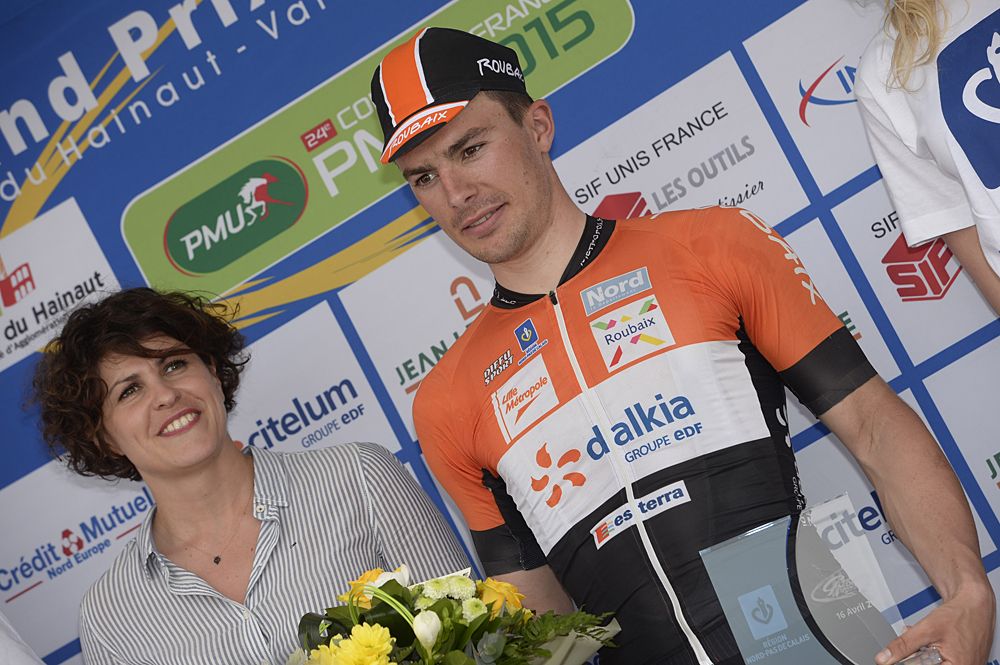 Rudy Barbier (Roubaix Lille Metropole) was in the three-man breakaway