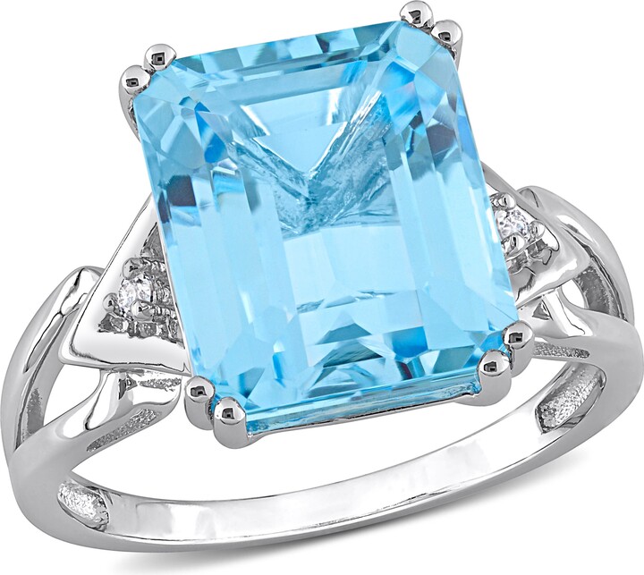 Gemstones &amp;amp; White Topaz Cocktail Ring