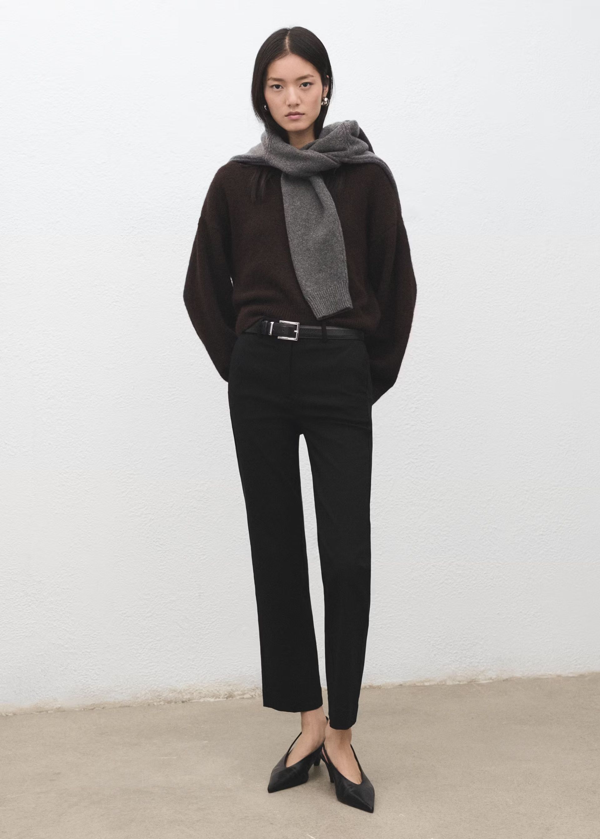 MANGO, Straight-Cut Crop Trousers - Women | Mango United Kingdom