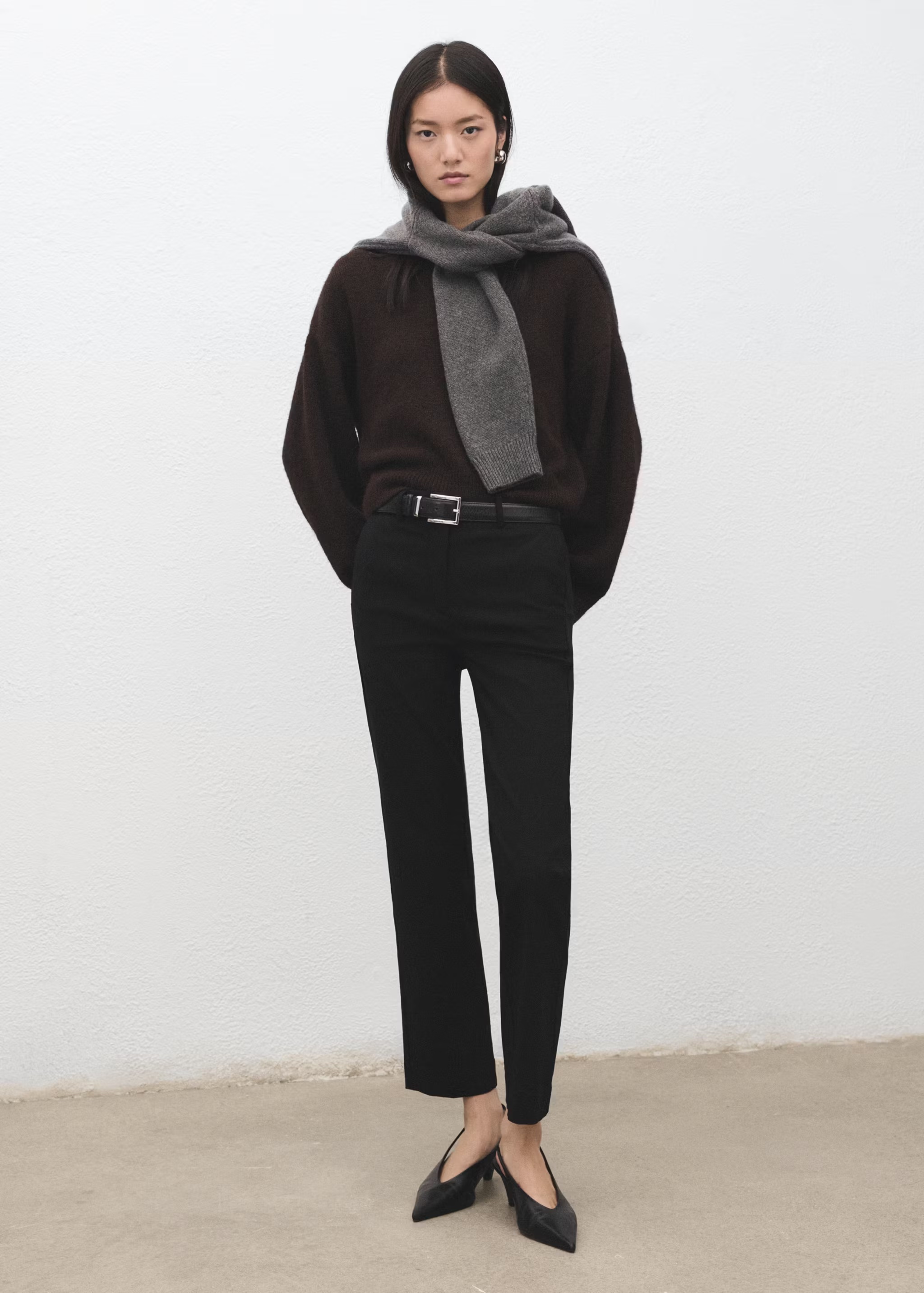 MANGO, Straight-Cut Crop Trousers - Women | Mango United Kingdom