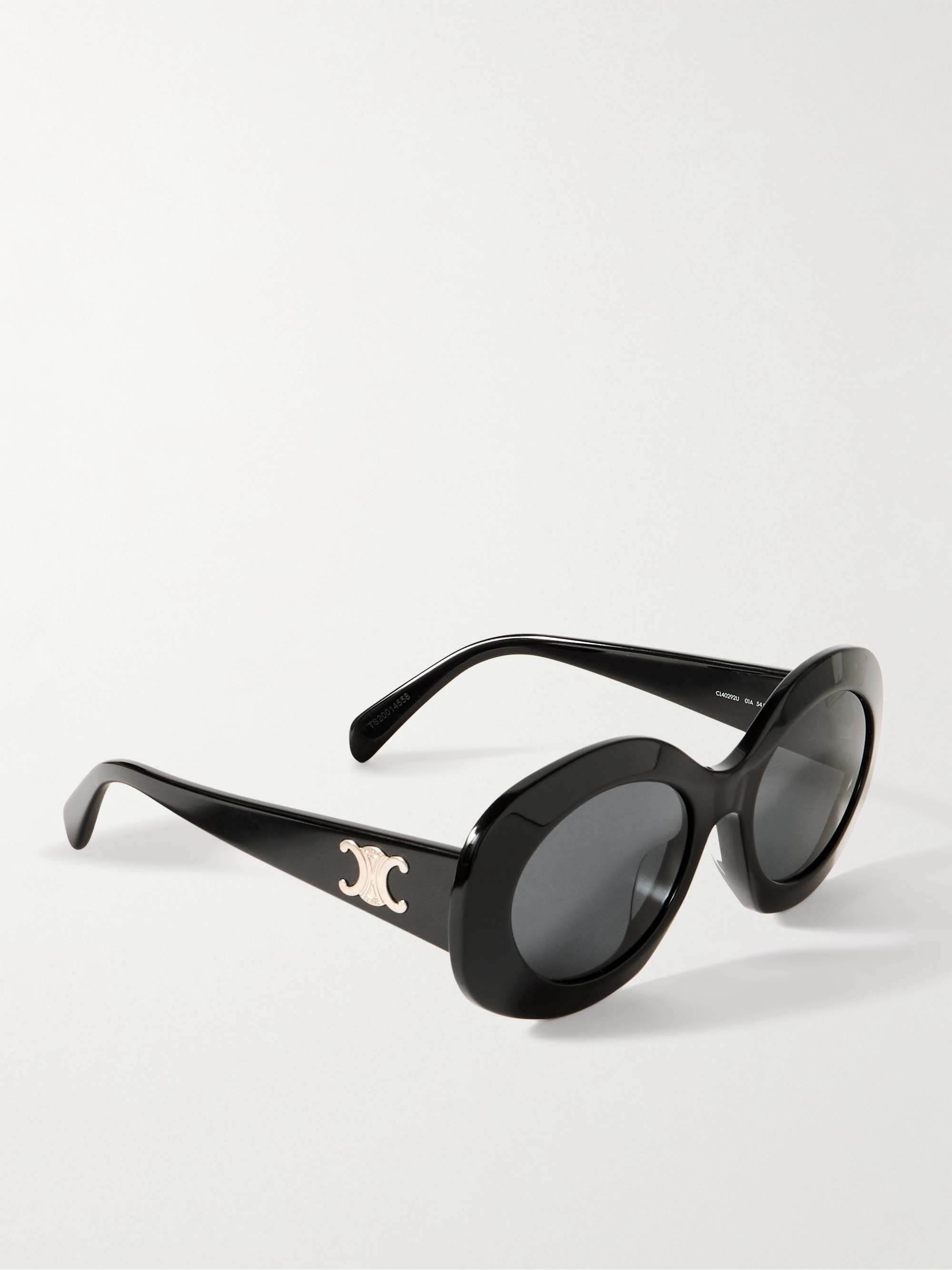 Triomphe Oversized Round-Frame Acetate Sunglasses