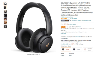 Anker Headset product page on Amazon UK
