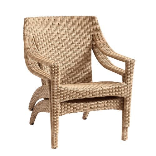Huntington Wicker Stacking Outdoor Adirondack - Set of 2