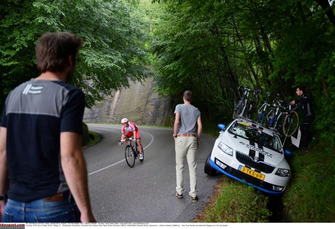 Giant-Shimano slightly overshot the corner