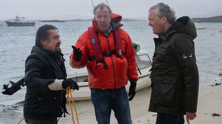 Richard Hammond, Jeremy Clarkson and James May in The Grand Tour Presents: Lochdown