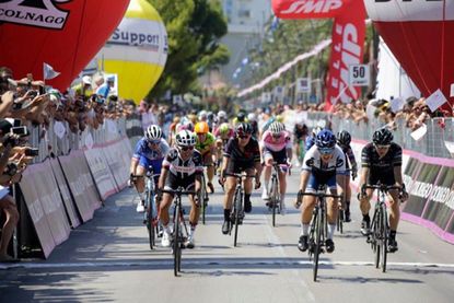 Giro Rosa stage six sprint. Photo: Anton Vos