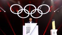 SINGAPORE, SINGAPORE - JUNE 25: IOC Vice President Ng Ser Miang delivers a speech during the closing ceremony on day four of the Olympic Esports Week at Suntec Singapore Convention & Exhibition Centre on June 25, 2023 in Singapore. (Photo by Yong Teck Lim/Getty Images)