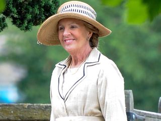 Downton Abbey stars begin filming with Penelope Wilton pictures on set