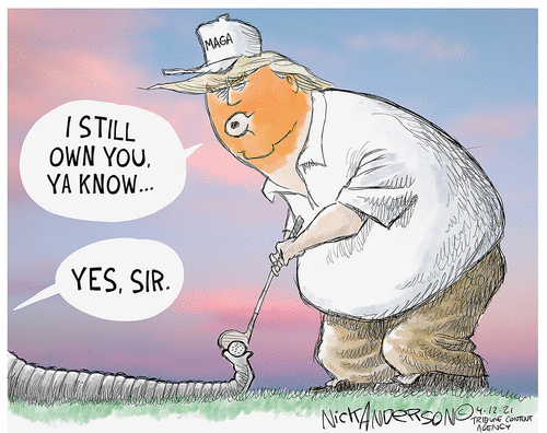 Political Cartoon U.S. trump gop