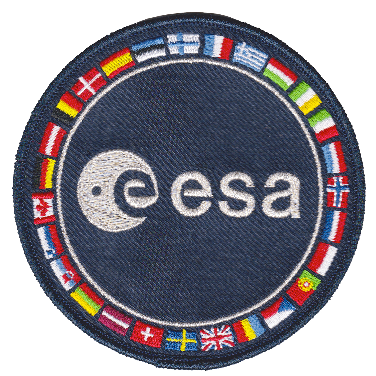 ESA's astronaut patch features the flags for all 22 member states, as well as cooperating and associate members' flags.