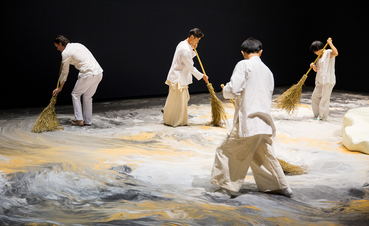 A large-scale floor installation