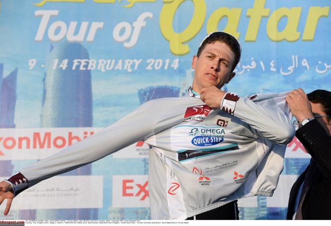 Niki Terpstra wears the silver sprinter's jersey