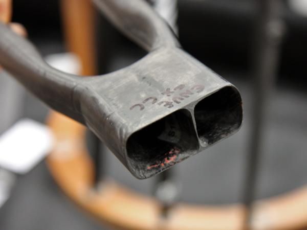 The inside of Enve Composites' new 'cross chain stays features a stiffening rib down the center.