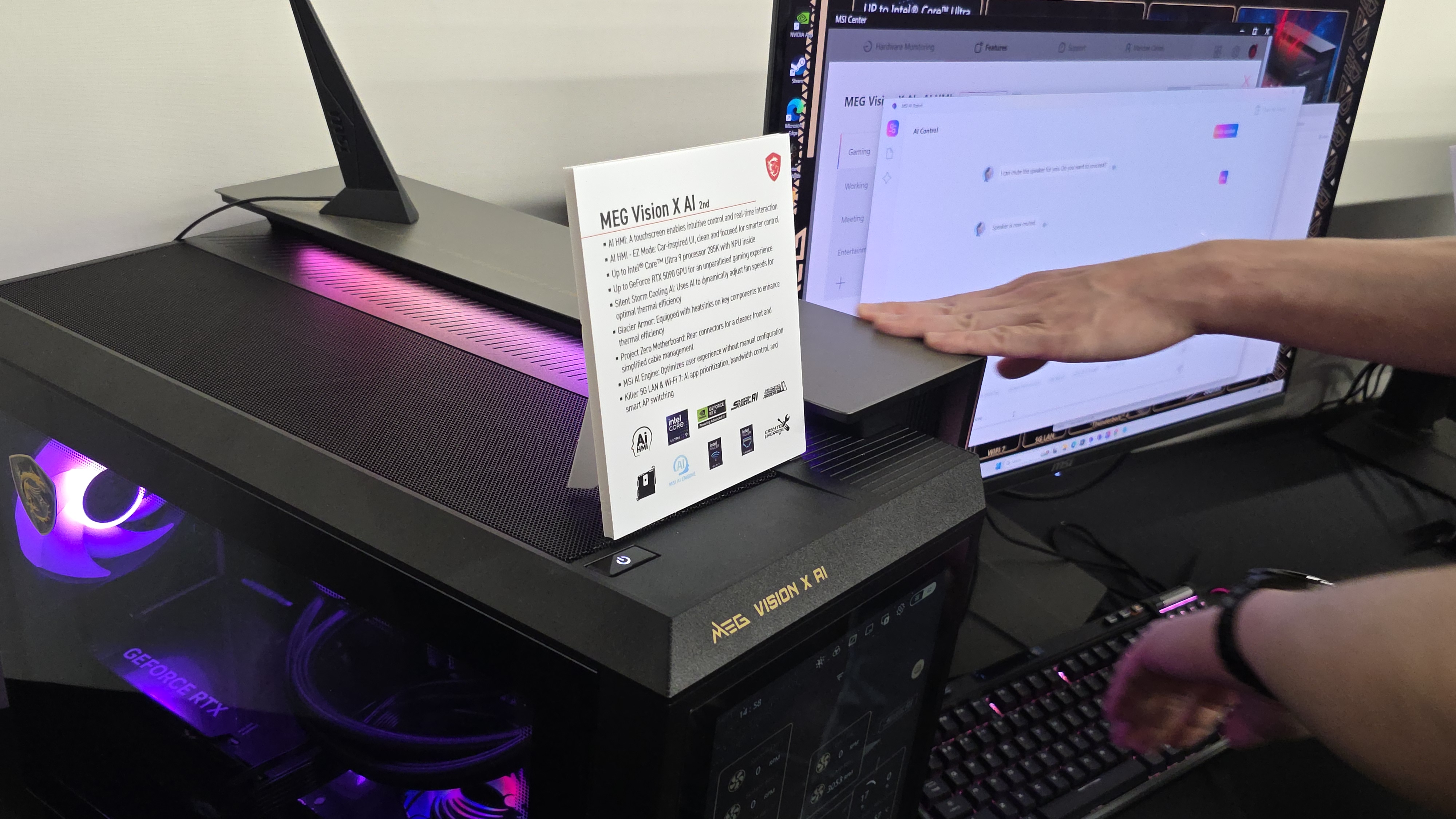 MSI Vision X AI Top View
