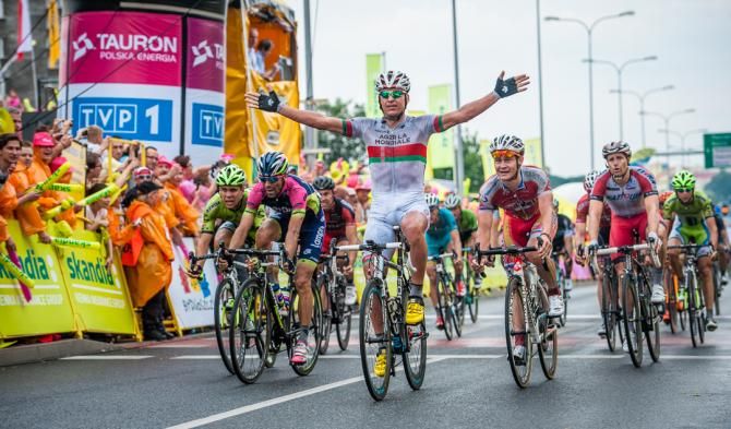 Yauheni Hutarovich (AG2R La Mondiale) wins stage 1 in Poland