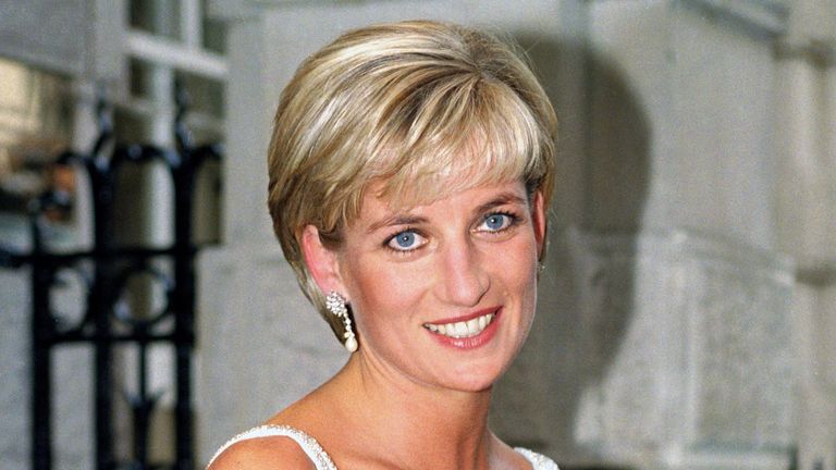 Diana The Princess Of Wales Attends A Gala Reception & Preview Of Her 'Dresses Auction' At Christies In London